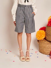 Luis Striped Shorts Navy Blue / Z