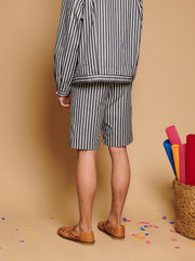 Luis Striped Shorts Navy Blue / Z
