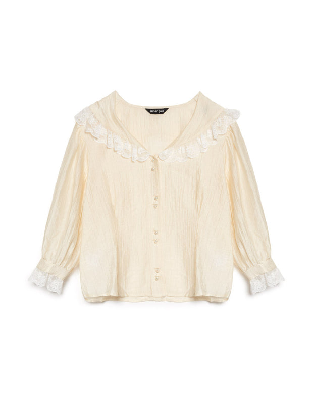 Silken Collar Blouse