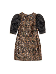 Cherie Leopard Jacquard Mini Dress