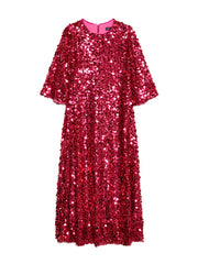 Empire Sequin Midi Dress