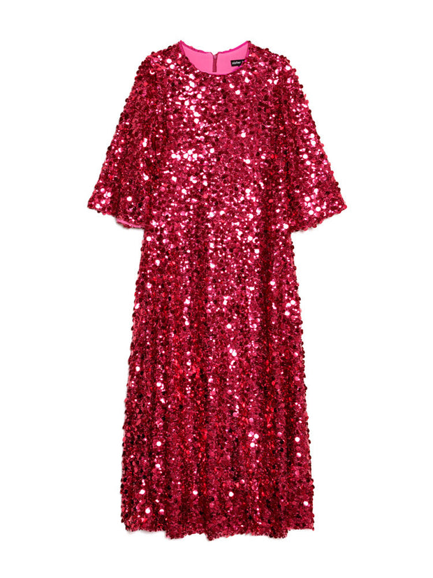 Empire Sequin Midi Dress