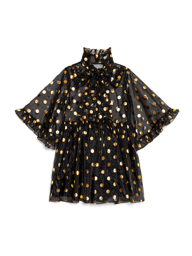 Swing Spot Organza Mini Dress
