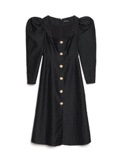 Cinematic Jacquard Midi Dress