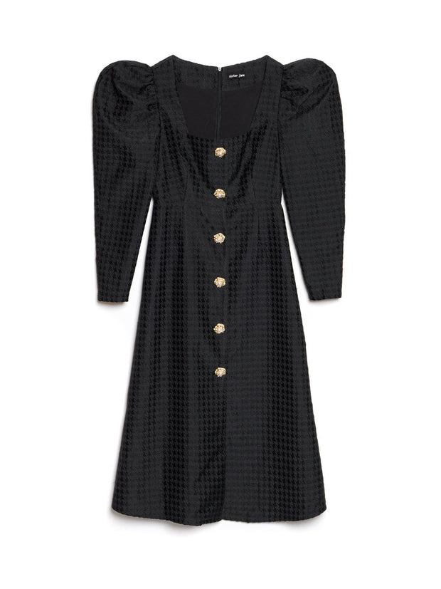 Cinematic Jacquard Midi Dress