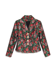 Fantasy Jacquard Cropped Blazer