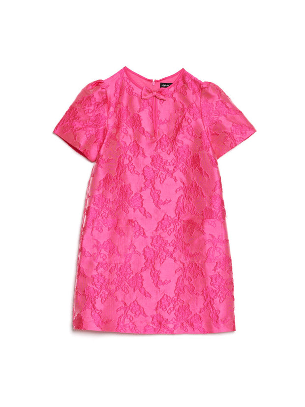 Foxglove Jacquard Mini Dress