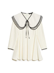Porcelain Collar Mini Dress