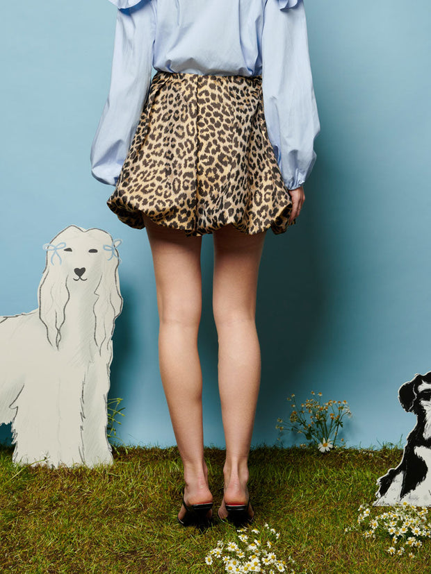 Lola Leopard Jacquard Skirt