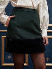 Fortune Faux Fur Mini Skirt