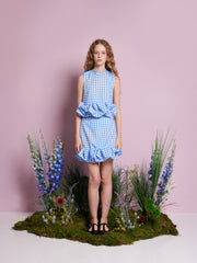 Lavender Gingham Mini Skirt