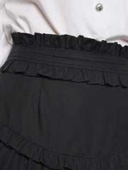 Birdie Ruffle Mini Skirt Coal Black / Z