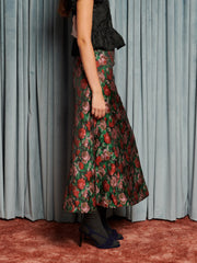 Fantasy Jacquard Midi Skirt Coal Black / Z