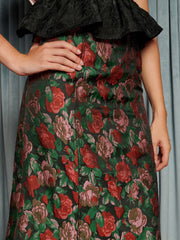 Fantasy Jacquard Midi Skirt Coal Black / Z