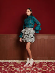 <b>DREAM</b> Thelma Check Ruffle Skirt