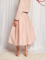 Swift Jacquard Midi Skirt Nude Pink / Z