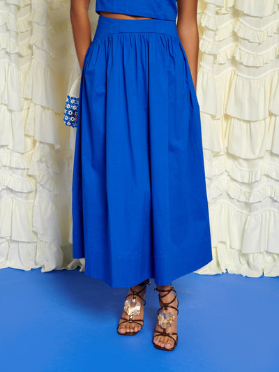 <b>DREAM</b> Blue Diary Midi Skirt Cobalt Blue / Z