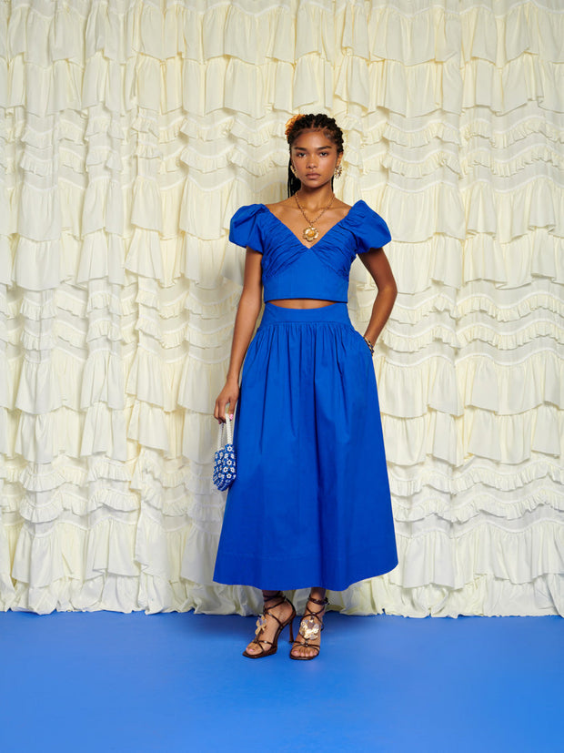 <b>DREAM</b> Blue Diary Midi Skirt