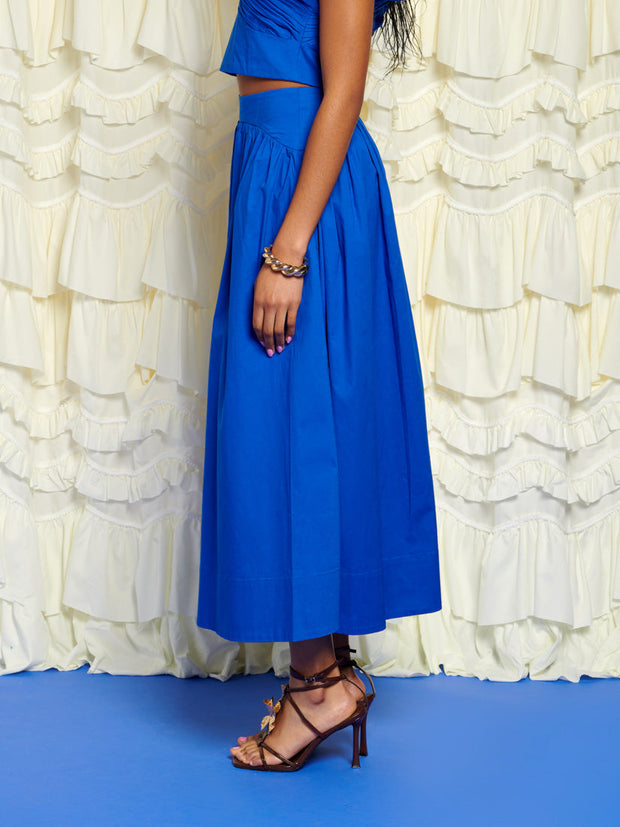 <b>DREAM</b> Blue Diary Midi Skirt Cobalt Blue / Z