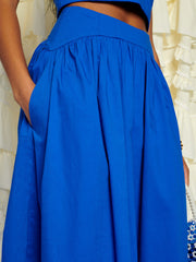 <b>DREAM</b> Blue Diary Midi Skirt Cobalt Blue / Z