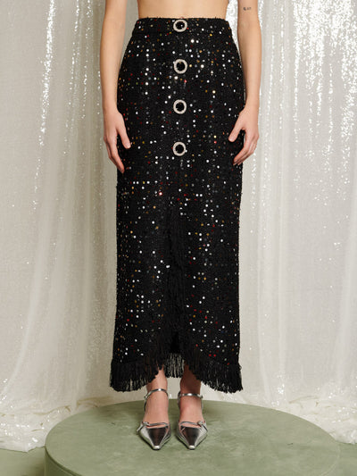 <b>DREAM</b> Confetti Crew Tweed Midi Skirt