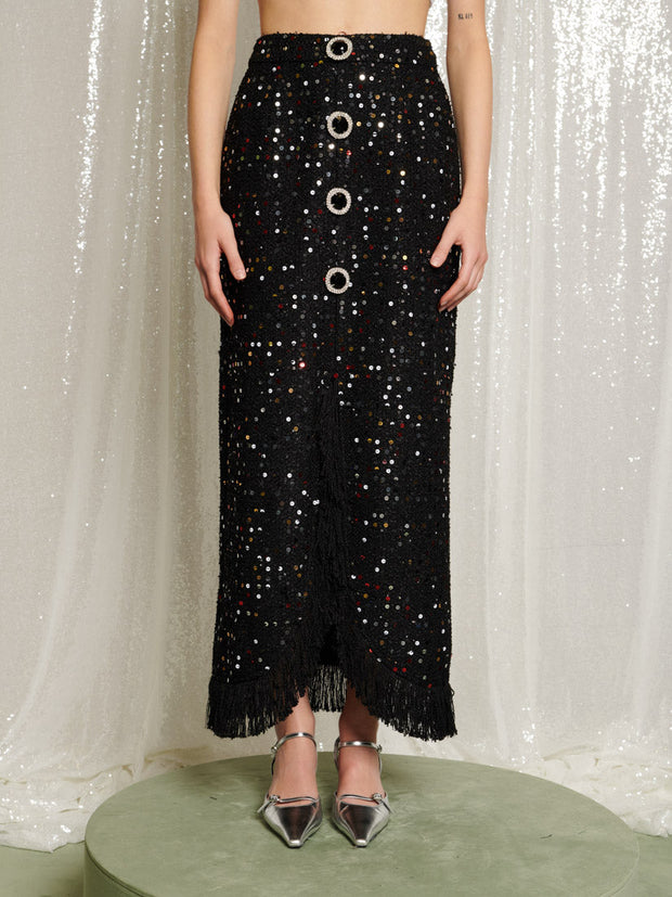 <b>DREAM</b> Confetti Crew Tweed Midi Skirt