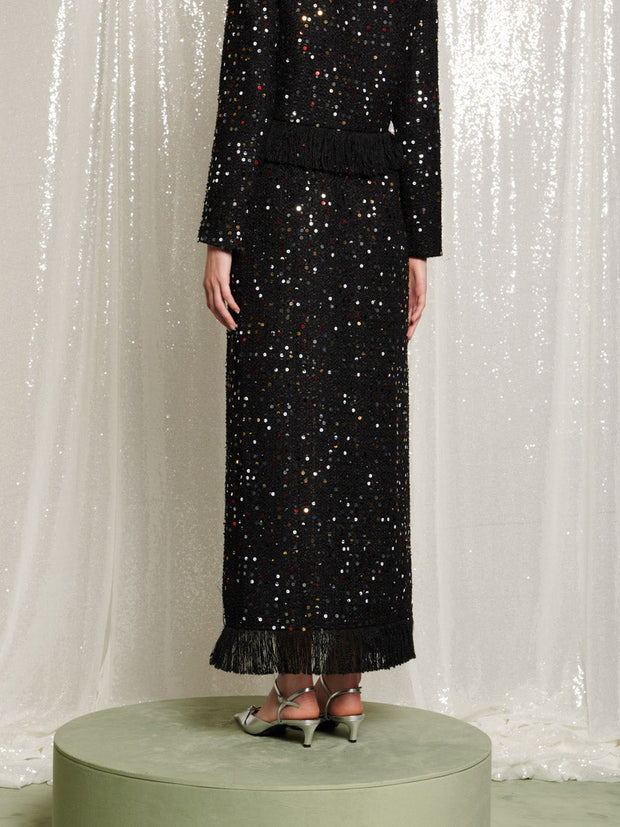 <b>DREAM</b> Confetti Crew Tweed Midi Skirt