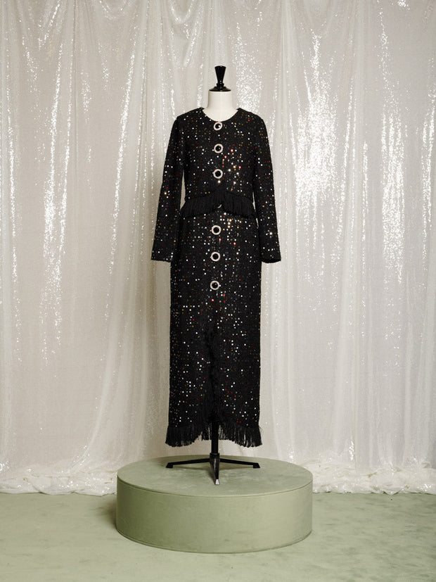 <b>DREAM</b> Confetti Crew Tweed Midi Skirt