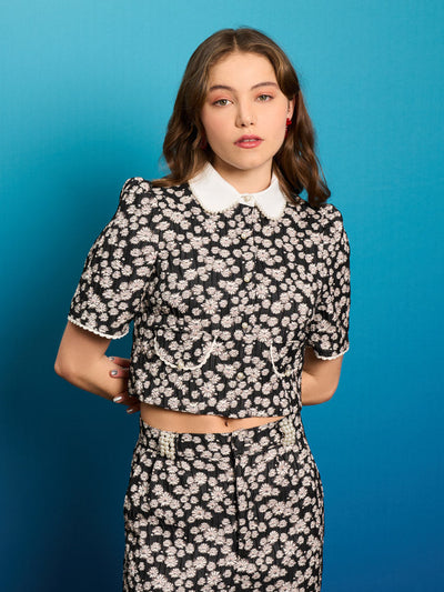 Pearl Marina Jacquard Top