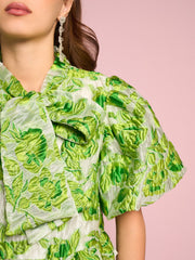 Cardamom Jacquard Bow Top