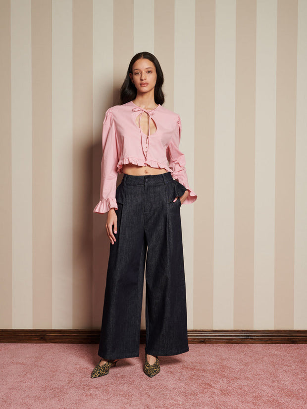 Candle Jewel Tie Top