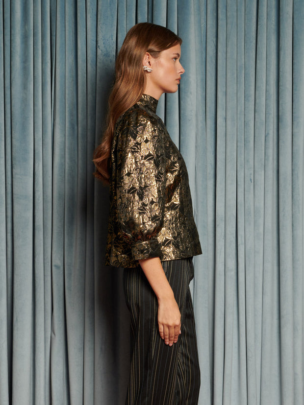 Memoria Jacquard Top Old Gold / Z