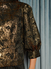 Memoria Jacquard Top Old Gold / Z