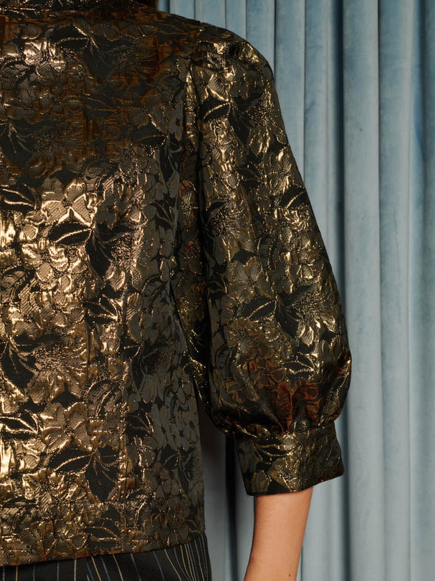 Memoria Jacquard Top Old Gold / Z