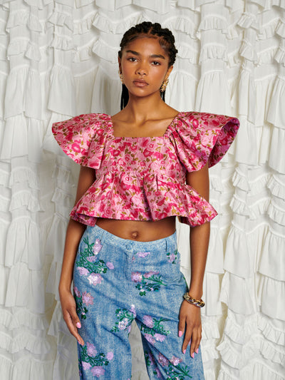 <b>DREAM</b> Primavera Jacquard Top