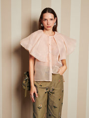 <b>DREAM</b> Harmony Organza Cape Blouse