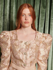 Elsewhere Jacquard Top Beige Pink / Z