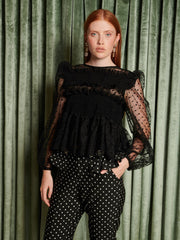 Interval Polka Dot Top Spots Black / Z