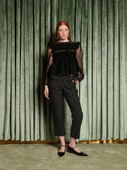 <b>DREAM</b> Interval Polka Dot Top