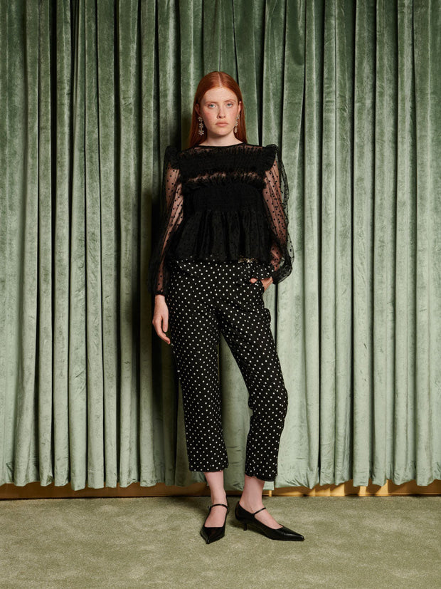 <b>DREAM</b> Interval Polka Dot Top