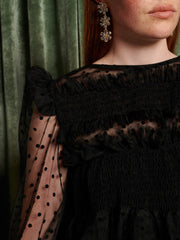 Interval Polka Dot Top Spots Black / Z