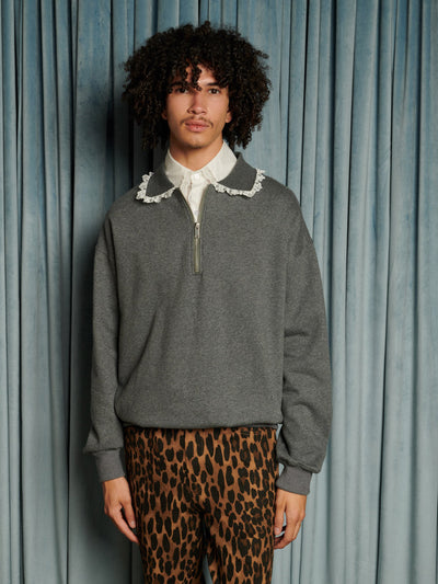 Tommy Half Zip Sweat Anthracite Grey / Z