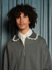 Tommy Half Zip Sweat Anthracite Grey / Z