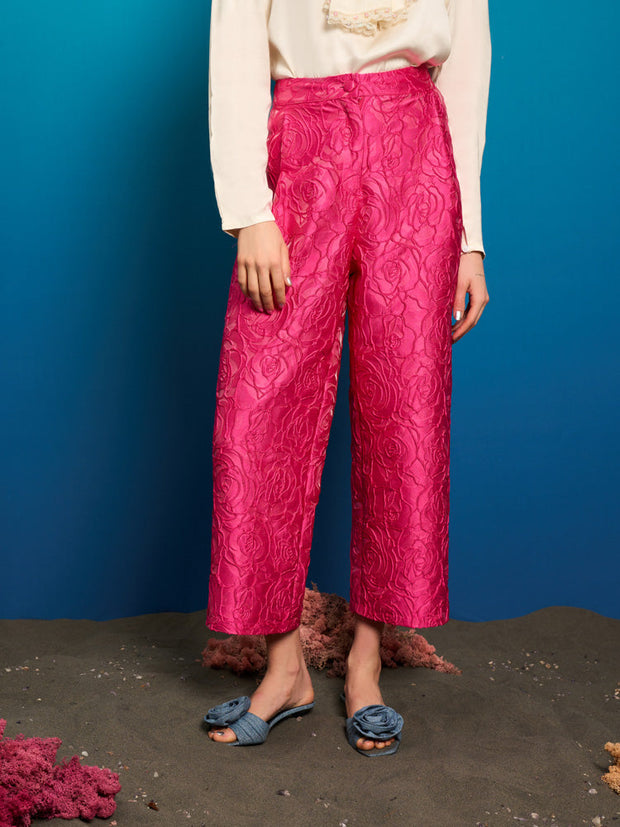 Dia Rose Jacquard Trousers