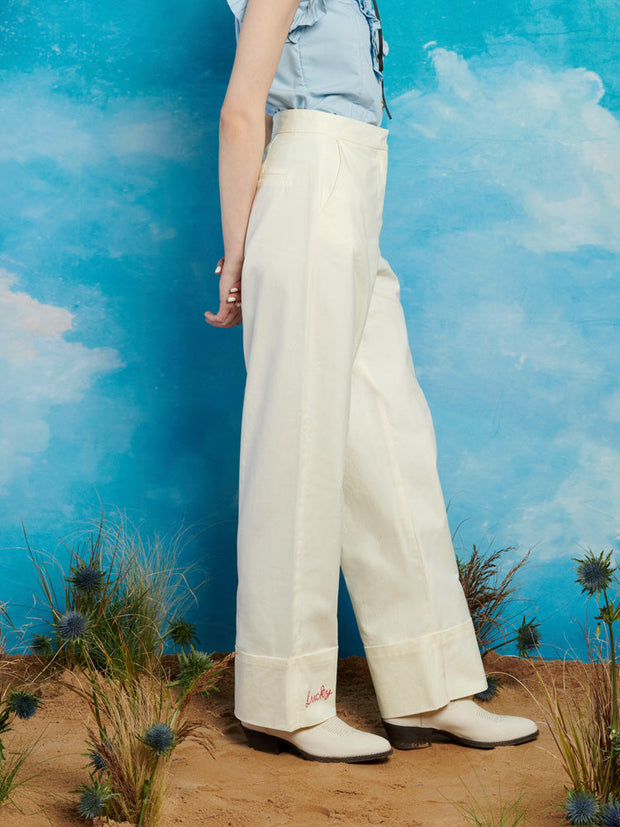 Lucky Embroidered Trousers