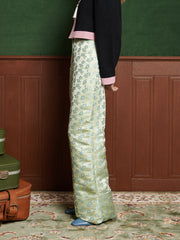 Marjorie Jacquard Trousers Smoke Green / Z