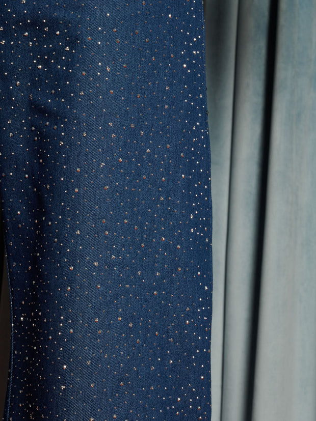 Daze Embellished Denim Jeans Indigo Blue / Z