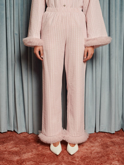 Wonder Stripe Trousers Dusty Pink / Z