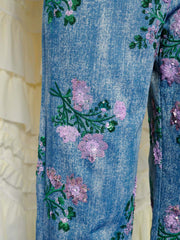 Azul Embellished Trousers Wached Blue / Z