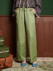 Lucas Jacquard Trousers Olive Green / Z